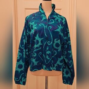 90s NIKE Elite Abstract Fishtail Zip Up Windbreaker Jacket